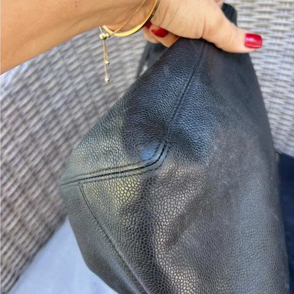 Authentic CHANEL SUPERMODEL black caviar leather large tote bag - Picture 8 of 16